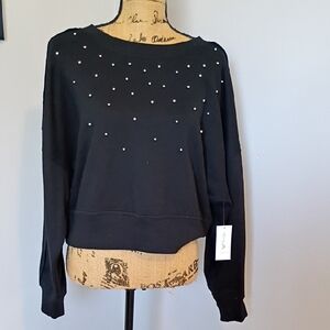 Jessica Simpson Black Crew Neck Pullover medium